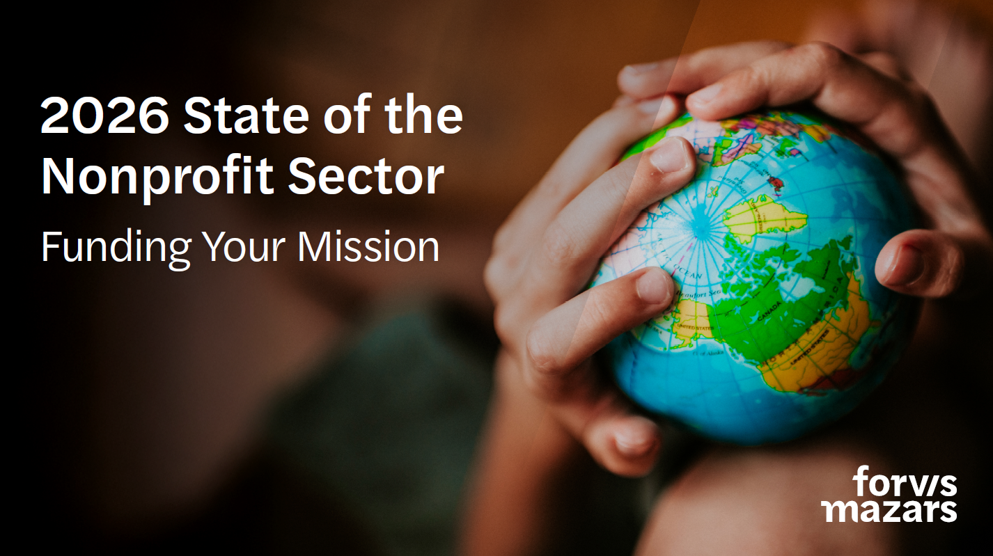 2026 State of the Nonprofit Sector Report cover.