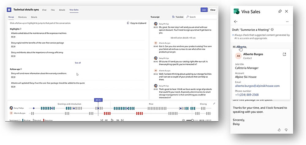 Copilot automated summaries