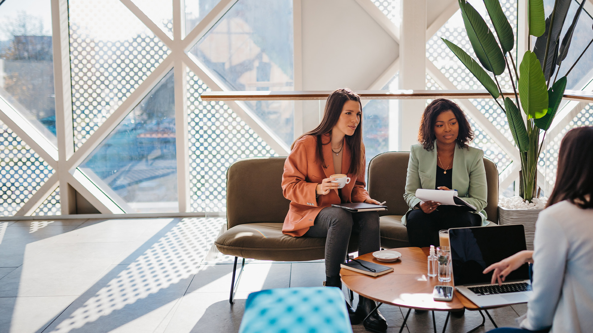 Business women meeting together