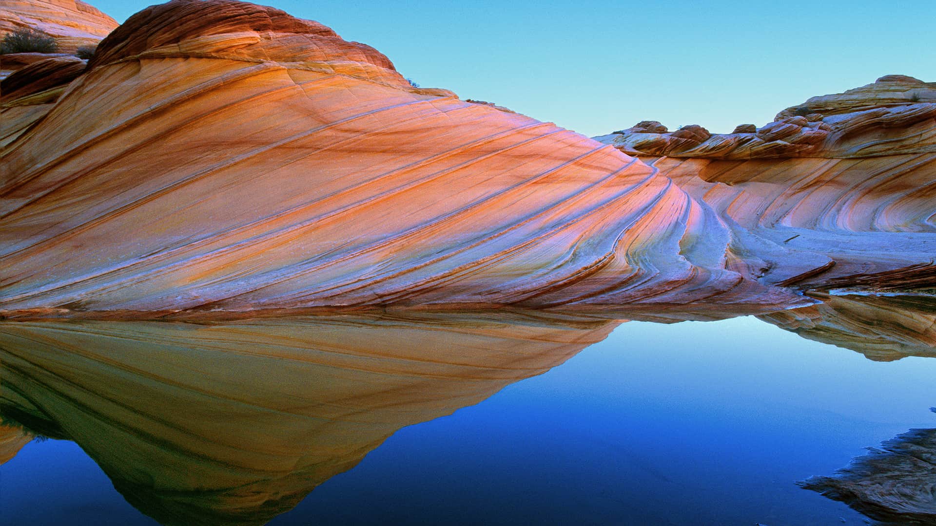 The WAVE with Sandstone Prism 4 Phenomenon in Coyote Buttes area of Vermilion Cliffs National Monument in Arizona Utah border USA