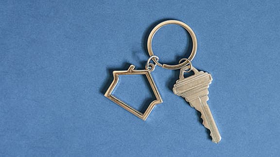 A key on a keyring.
