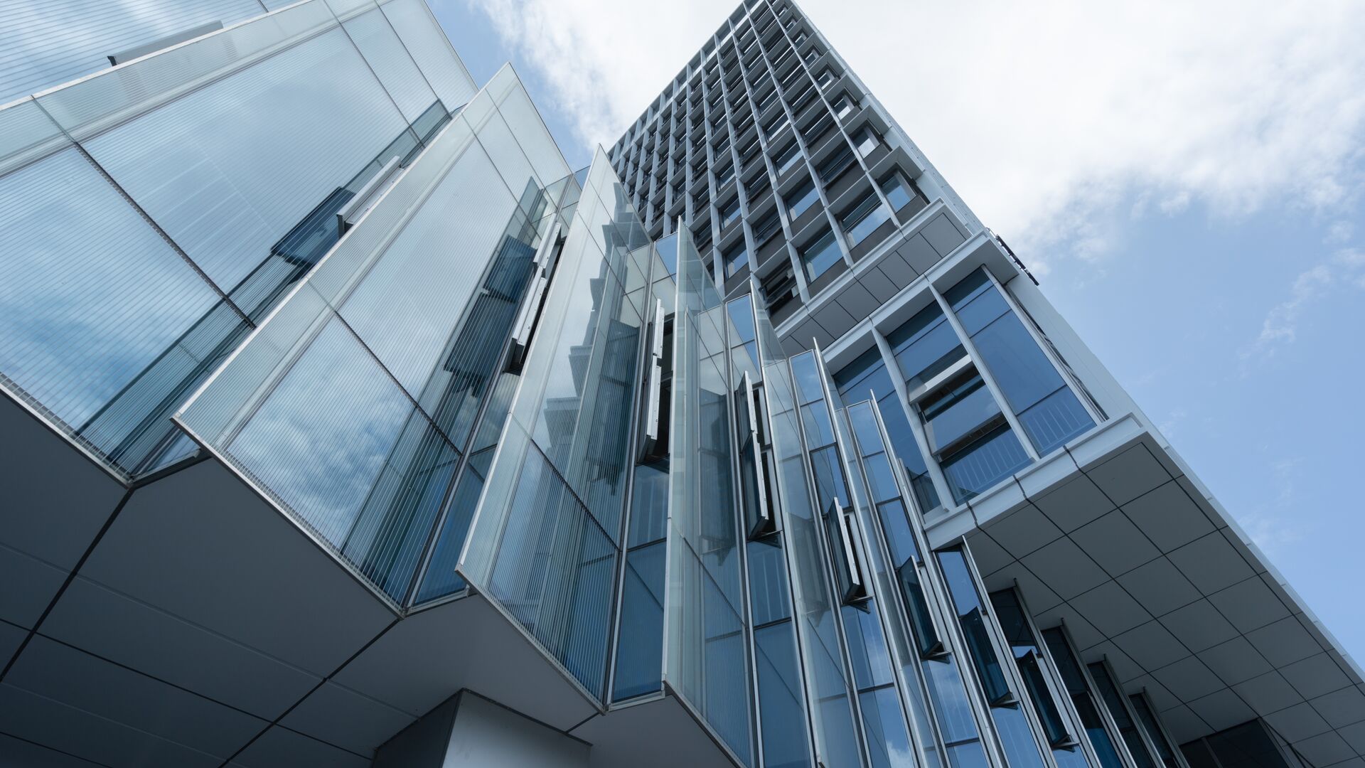 External windows of a modern office building.