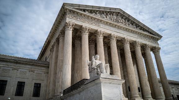 The front exterior of the United States Supreme Court building in Washington D.C.
