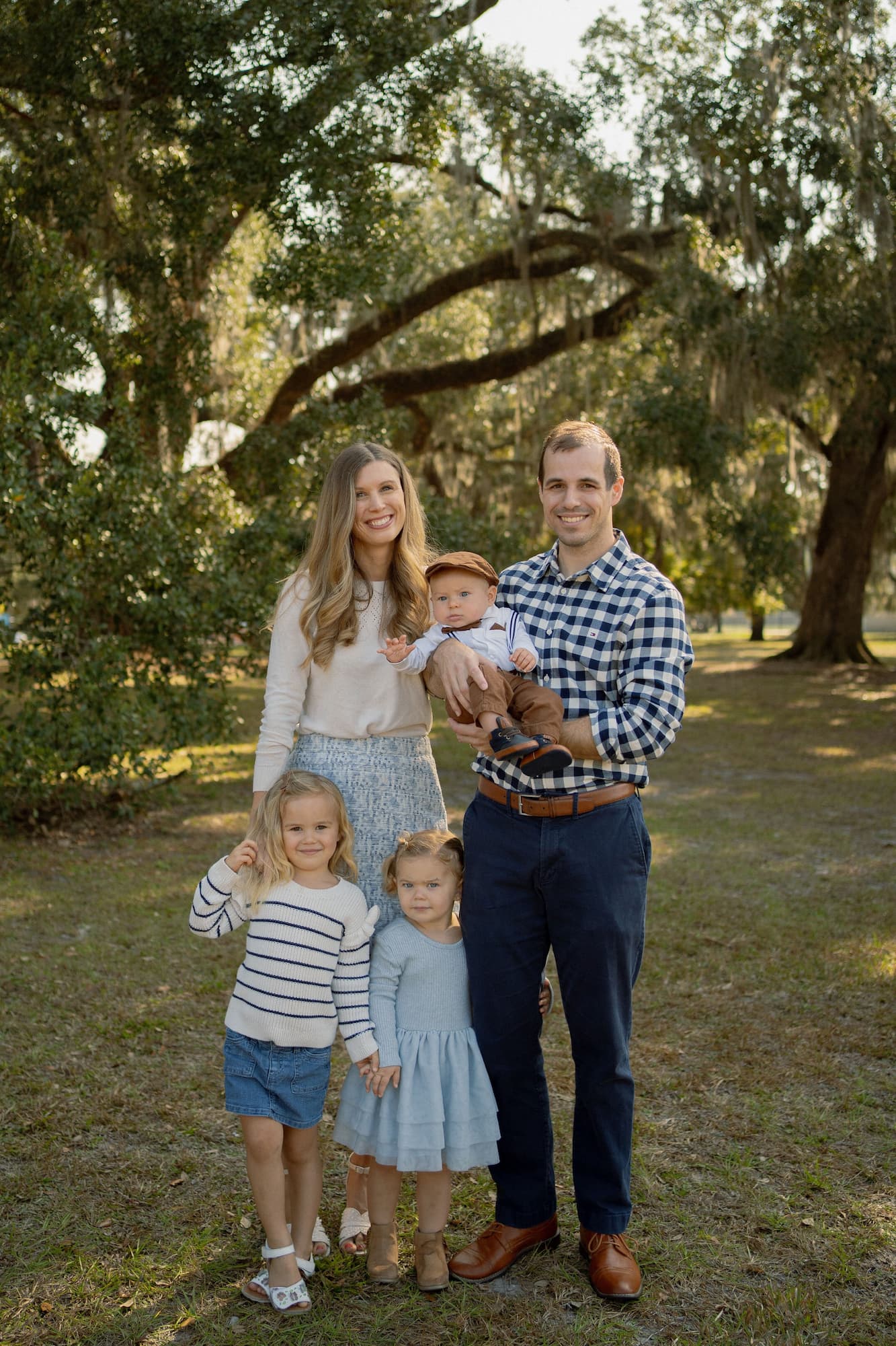 Patrick and his family in a park.