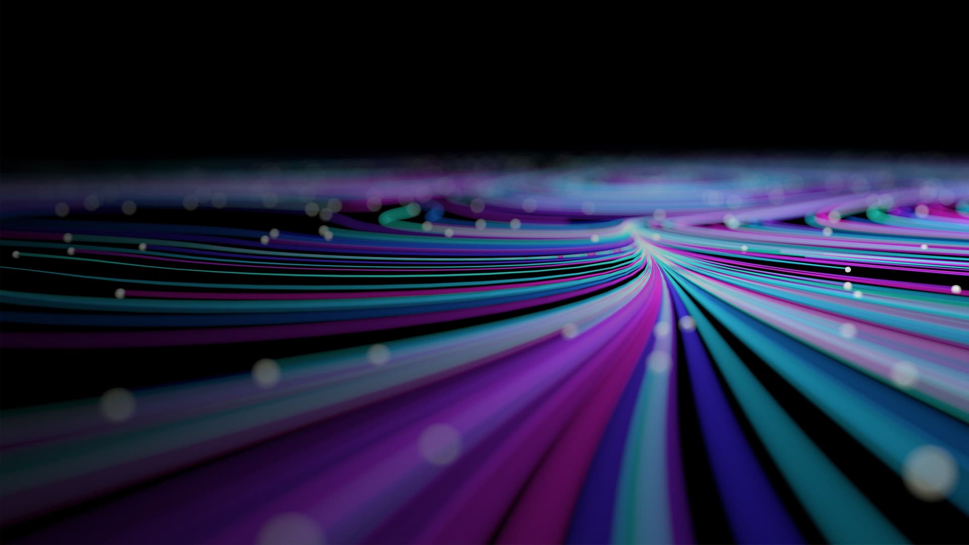 An abstract image of computer networks lighting up