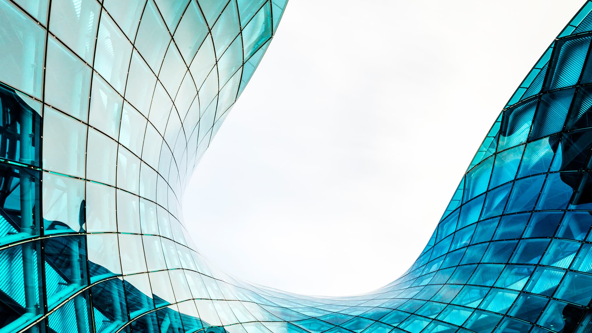 Blue wave building windows