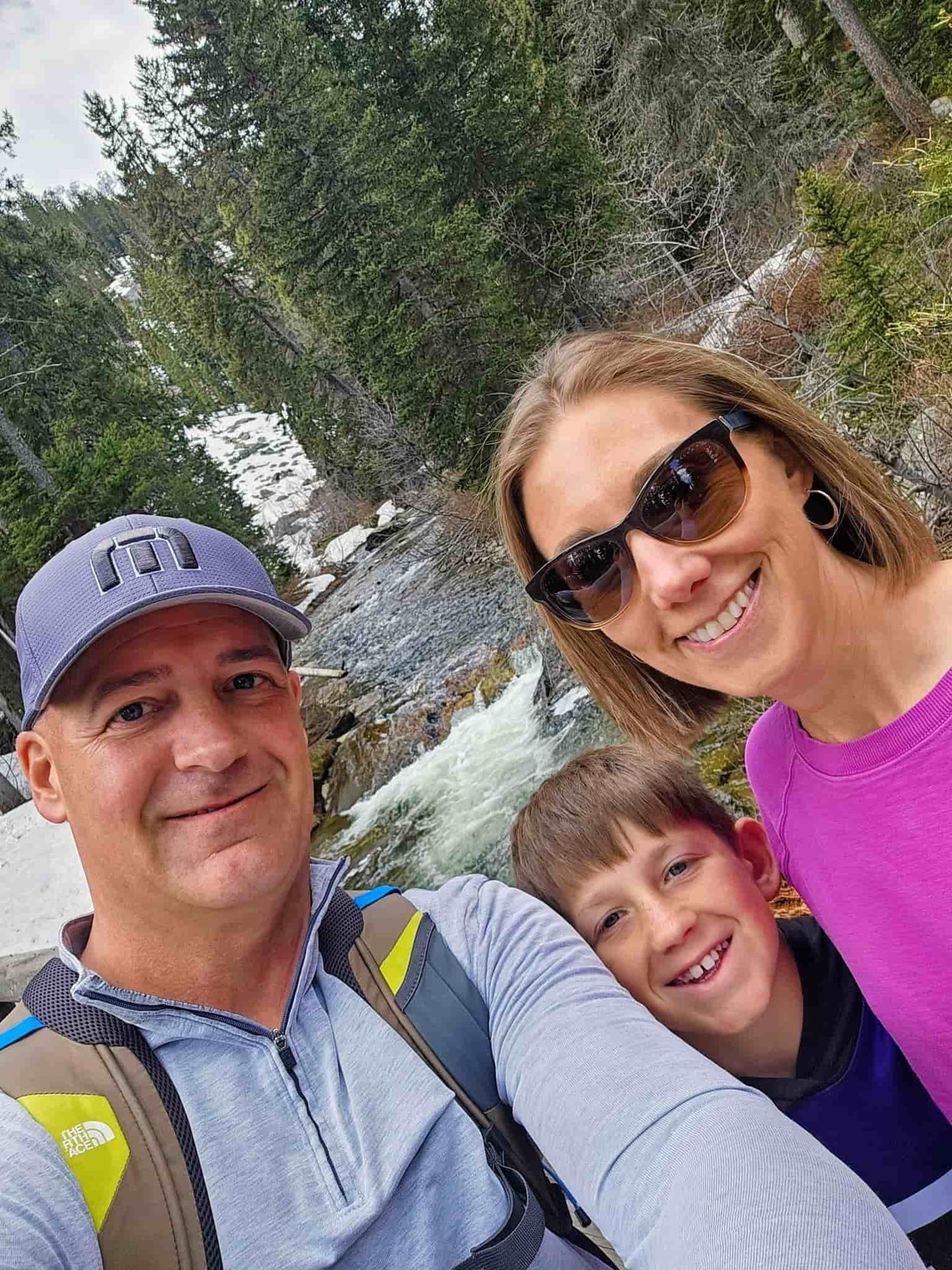 Kim Keller with her son and husband.