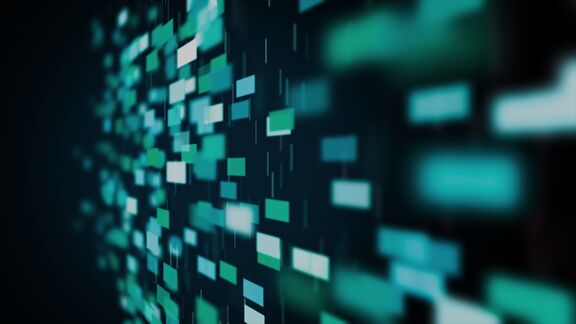 A futuristic digital data flow background.