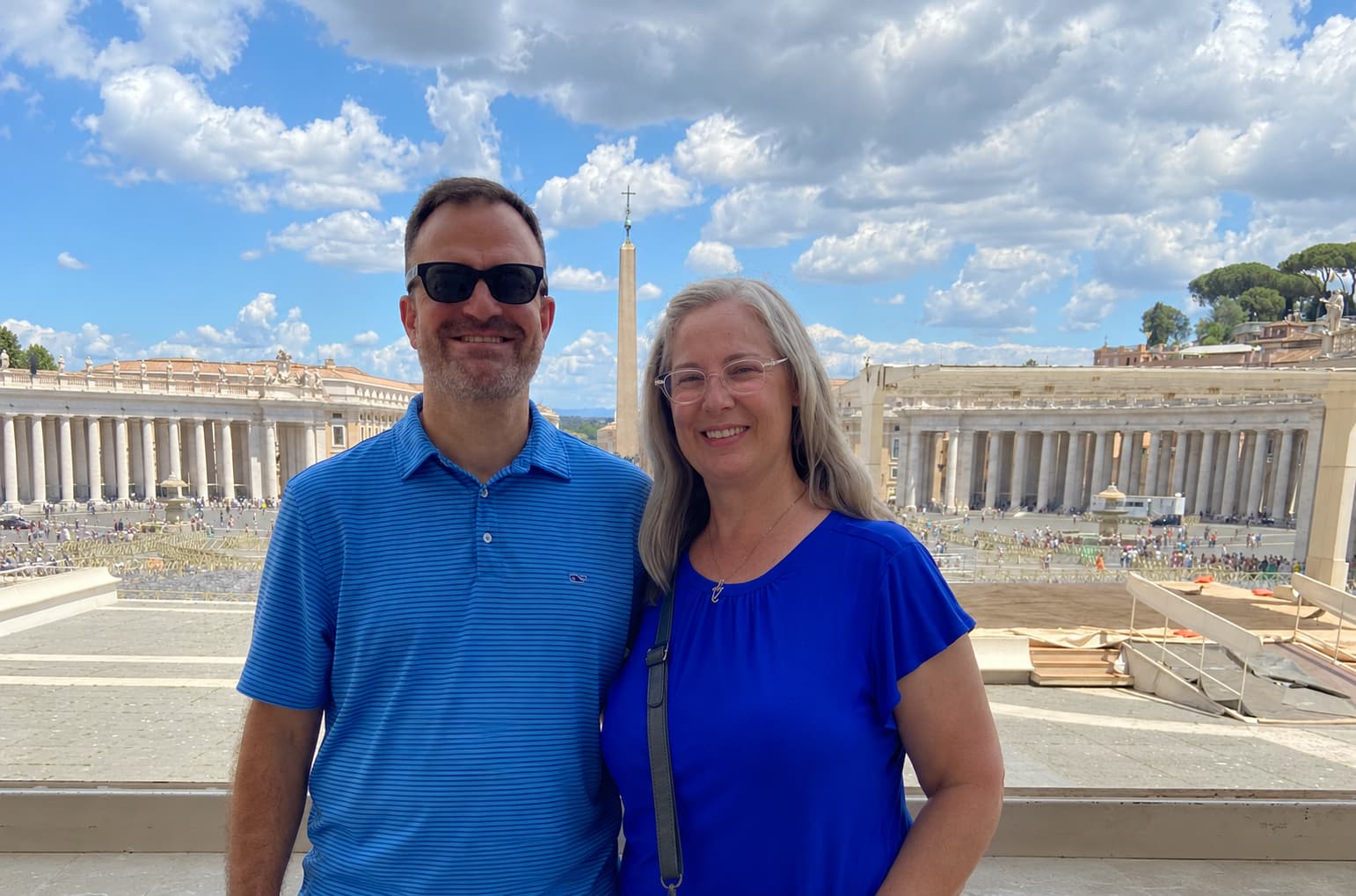 Ed and his wife during their travels.