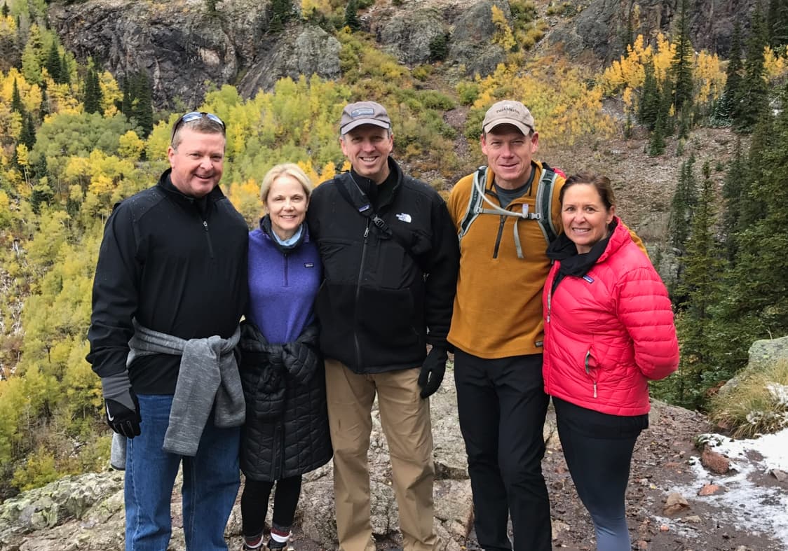 Bill Pickert with work colleagues.