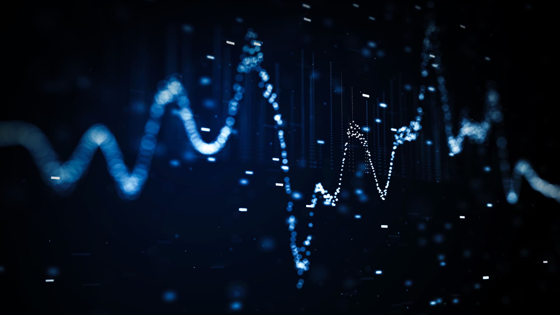 Financial Stock Exchange Market Graph on LED Screen.