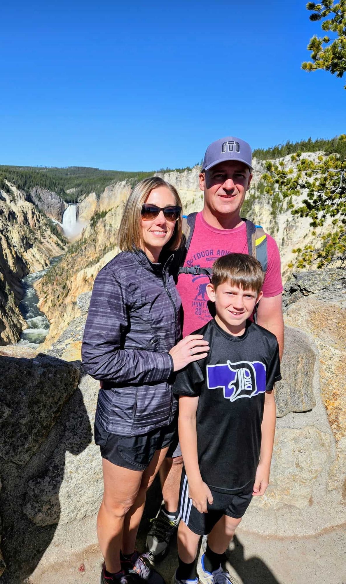 Kim Keller with her husband and son.
