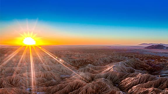 Sunrise at Font's Point, Anza-Borrego Desert State Park, California